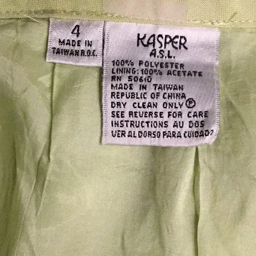 Kasper Lime Green Skirt Size 4